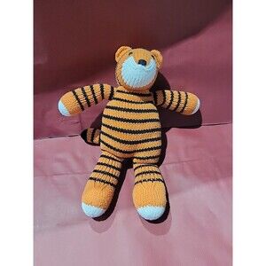 The Little Market Tiger Plush Knit striped orange RETIRED Rare made in Peru